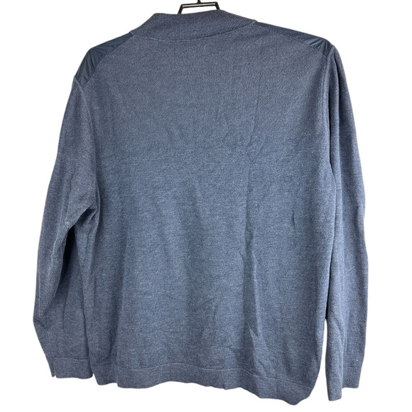 Tommy Bahama Island Fairway Half Zip Sweater Lightweight Sleeve Pocket Blue XXL - Picture 8 of 14